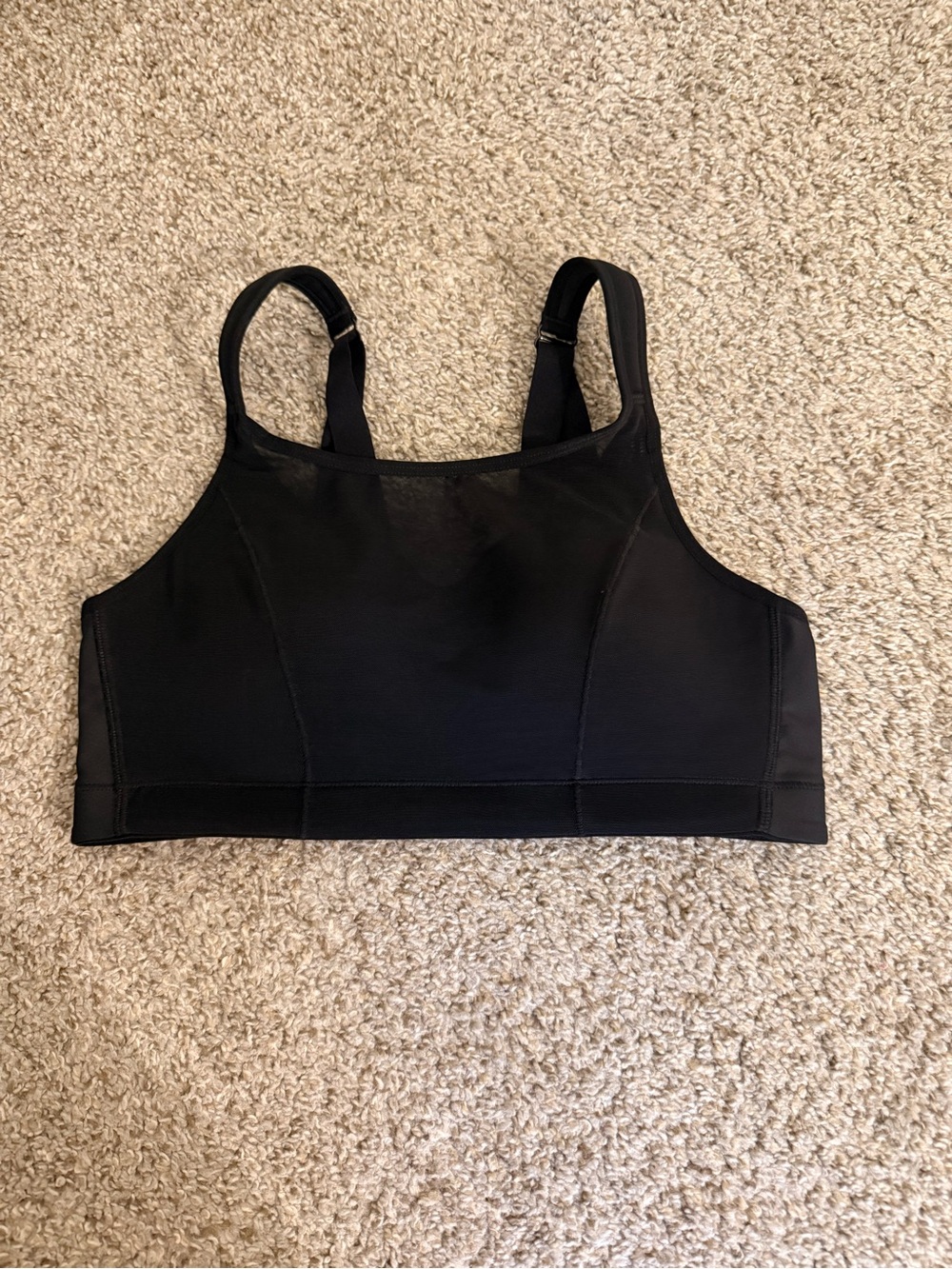 POPFLEX Black High-Neck Smooth Sports Bra